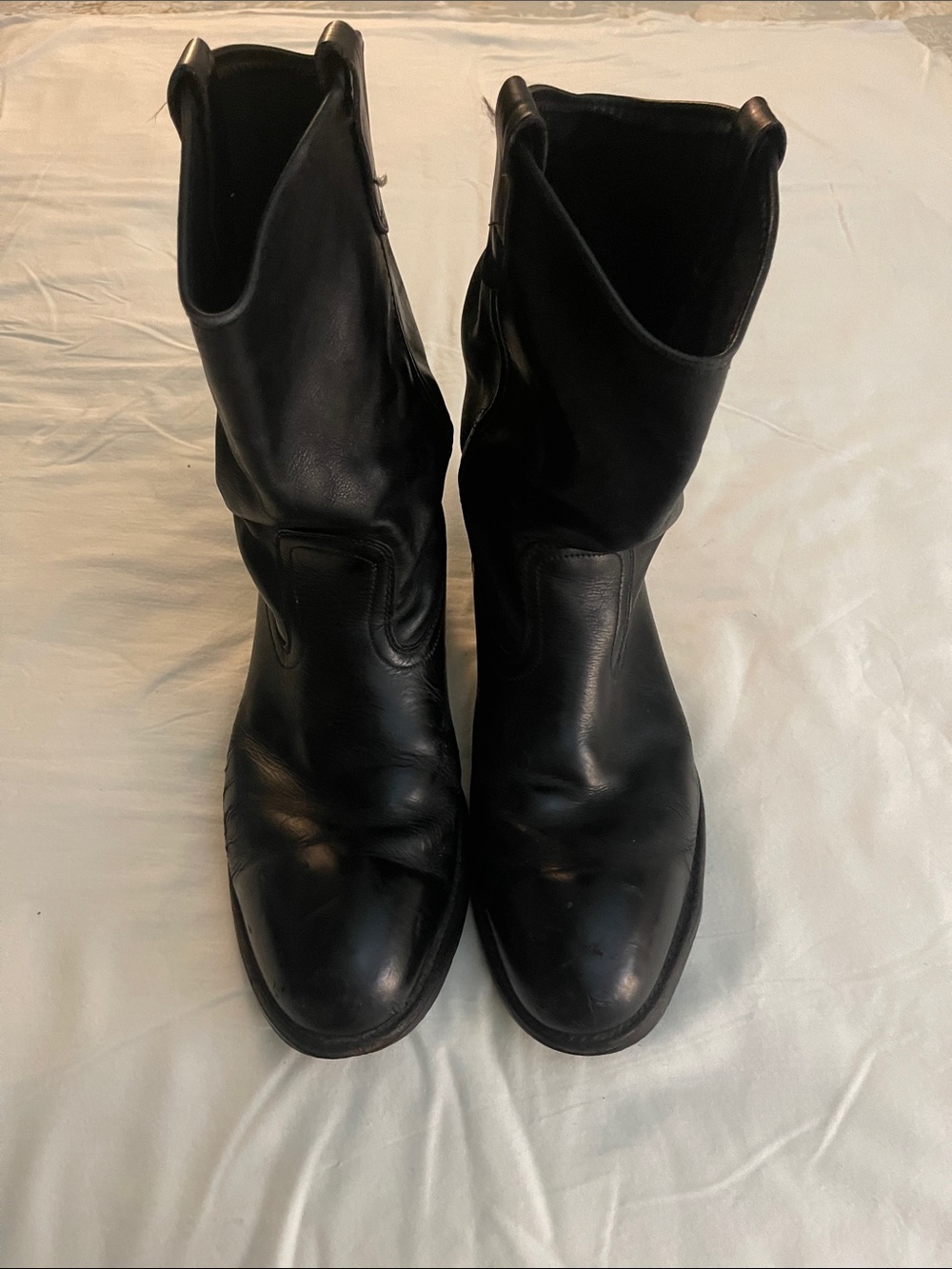 Men's Black Leather Steel Toe Workbook